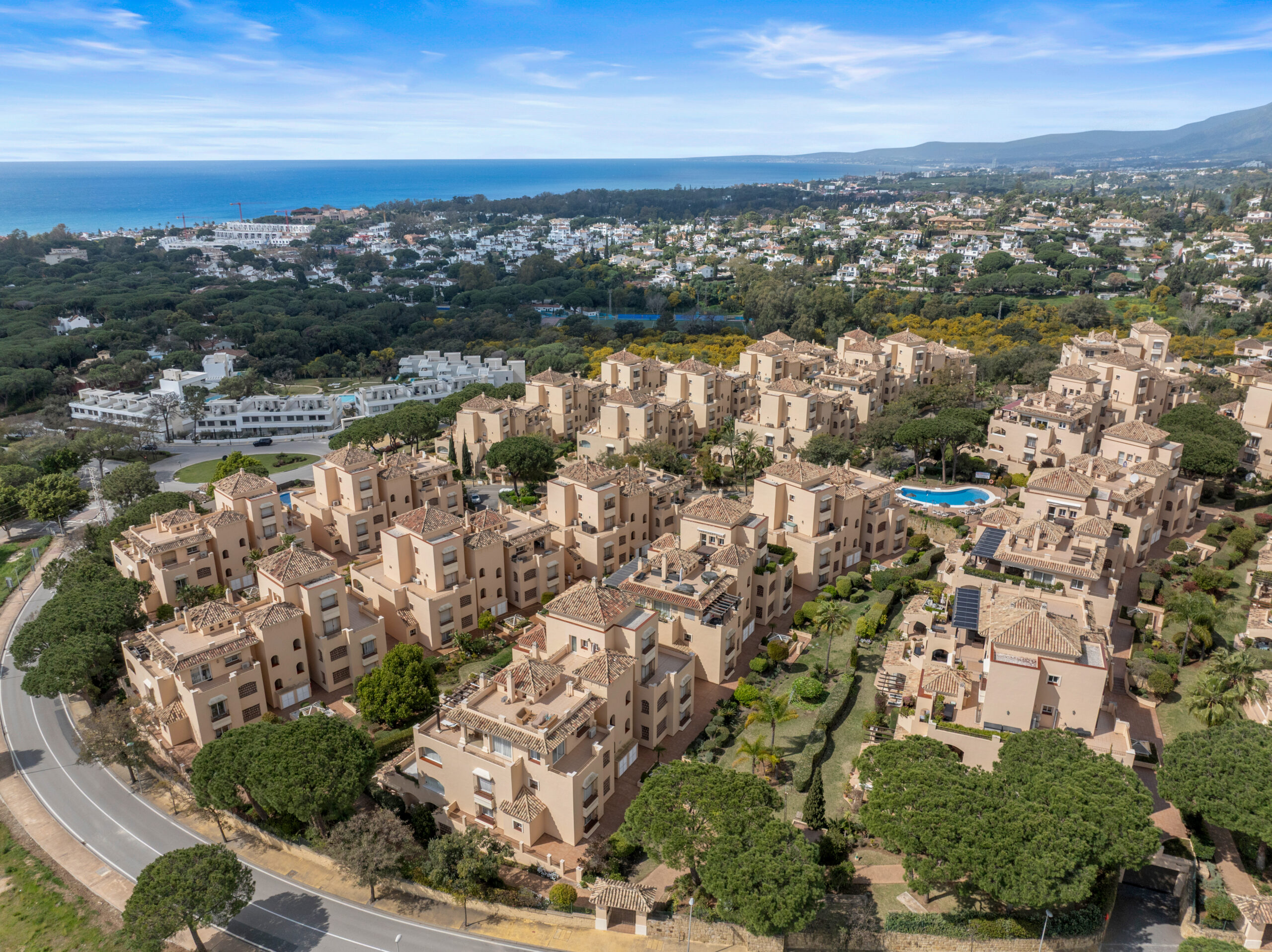 Aerial coastal view of Marbella East